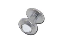 Titanium Steriel Huidimplantaat 3mm Wit Bergkristal Schijf | Itc