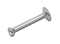 Doos van 10 stuks Titanium Labret Intern Steriel Wit Kristal | Itc