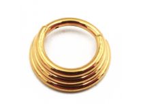 Scharnierring Titanium PVD Goud Steriel Gedessineerd | Itc
