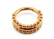 Scharnierring Titanium PVD Goud Steriel patroon Kogellager dubbele rij | Itc