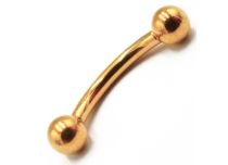 Banaan Titanium PVD Goud Inwendige Steriele Bal 3 mm | Itc