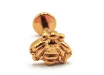 Labret Titane PVD Goud Interne Steriel Motief Abeille | Itc