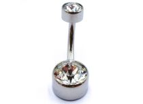 Banaan Titanium Interne Steriele Bal 5/8 mm Dubbele Strass | Itc
