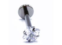 Labret Titane Interne Stérile motief Griffé Carré | Itc