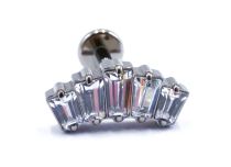 Labret Titane Interne Stérile motief Couronne 5 Strass | Itc