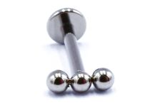 Labret Titane Interne Stérile motief 3 Billes Droites | Itc