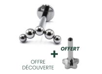 Labret Titane Interne Stérile motief 5 Billes Courbés | Itc