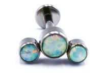Labret Titane Interne Stérile motief Arc de 3 Opale Rond Colorés | Itc
