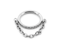 Steriele Titanium Scharnierring met Ketting Hanger | Itc