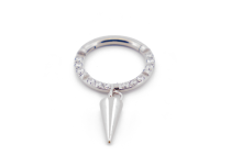 Titanium scharnierring met Strass en hanger Tip | Itc