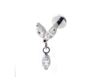 Labret Titane Interne Stérile motief Marquise 2 Strass | Itc