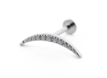 Labret Titane Interne Stérile motief Croissant de Lune 11 Strass | Itc