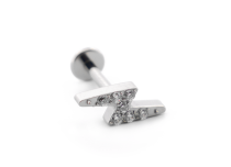 Labret Titane Interne Stérile motief Éclair à Strass | Itc