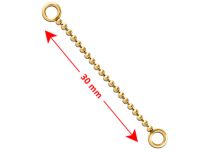 Accessoire Ketting Type Bille en Acier Doré | Itc