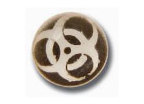 Stalen bal Push Clip Biohazard patroon | Itc