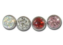 Titanium schijf inwendige schroef 4 mm glanzend gekleurd kristal | Itc