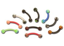 Set van 10 Gekleurde Acryl Bananen Ballen | Itc