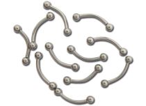 Set titanium bananenbollen 3 mm | Itc