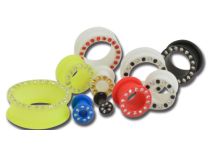 Set flexibele siliconen tunnels met gekleurde Strass mix | Itc