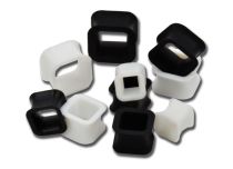 Set zwart-witte flexibele siliconen tunnels | Itc