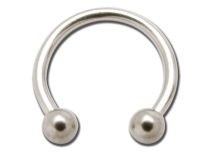 Gekleurd titanium hoefijzer met ballen | Itc