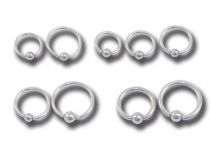 Gekleurde Titanium Kogel Ring | Itc