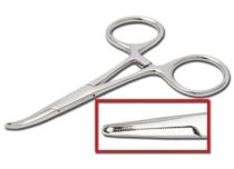 Roestvrijstalen klem voor labret, lengte 12 cm
