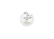 Set van 5 Witte Imitatieparel Kristallen Acryl Ballen | Itc
