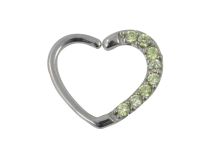 Stalen hart ring bezet met kristallen | Itc