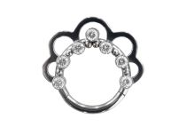 Titanium scharnierring met bloemmotief| Itc