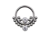 Titanium scharnierring met siermotief| Itc