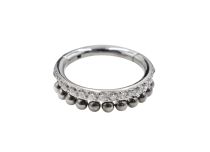 Titanium scharnierring met strass patroon| Itc