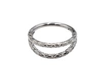 Titanium ring scharnier dubbele cirkel patroon| Itc