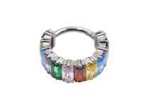 Titanium ring scharnier multi strass patroon| Itc