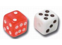 set van 5 gekleurde acryl dobbelstenen | Itc