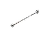 Industriële stalen barbell met 5 mm kogel en Strass | Itc