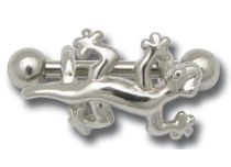 Barbell Stalen Boogpatroon Hagedisbal 3mm | Itc