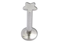 Inwendige stalen ster labret | Itc