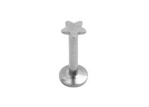 Inwendige stalen ster labret | Itc