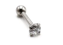 Barbell Acier 1,2 x 8 mm Spécial Tragus Boules avec Strass | Itc
