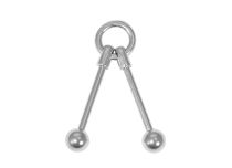 Barbell Industrieel Stalen Ring 5mm kogels |Itc