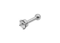 Micro Barbell 1,2 x 4 mm Staal Kristal Kras | Itc