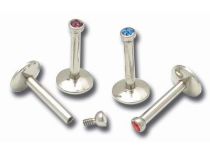 Labret binnenzijde kristal kleur 2 mm Itc
