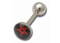 Stalen staafschijf 8 mm sterrenpatroon Satanisch Rood | Itc