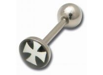 Barbell Stalen schijf 8 mm motief Kruis Orde van de Tempel | Itc