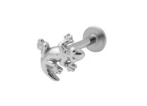 Inwendige stalen labret met hagedismotief | Itc