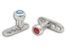 Doordringende Oppervlak Titanium stalen bal 2 mm en wit kristal | Itc