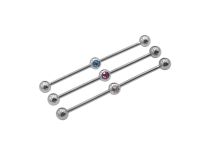 Industrieel Stalen Barbell Gekleurde Bergkristallen Centrale Bal | Itc