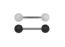 Barbell Staal 2 Ballen Acryl 6 mm Gekleurd | Itc