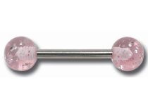 Barbell Staal Glitter Acryl Ballen 6 mm Gekleurd | Itc